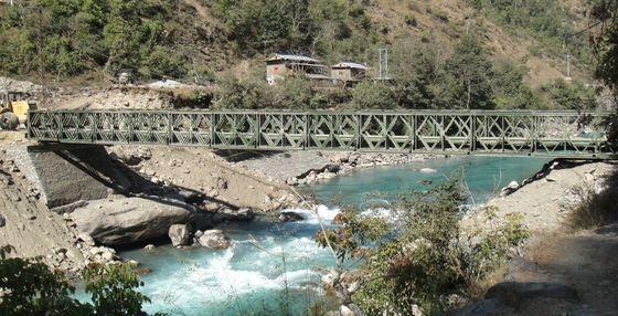 Durable Steel Truss Bridge with Span Range 6 to 60 Meters Designed Load HL93 Featuring Steel or Wood Deck and Prefabricated Construction Methods