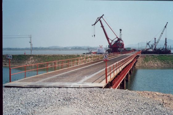 Ponte Bailey de aço portátil com opções de faixa única e dupla adequada para larguras de estrada de três a sete metros