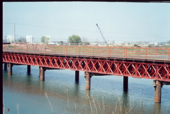Aço pré-fabricado Cb250 Bailey Suspension Bridge Length 25-87.6m